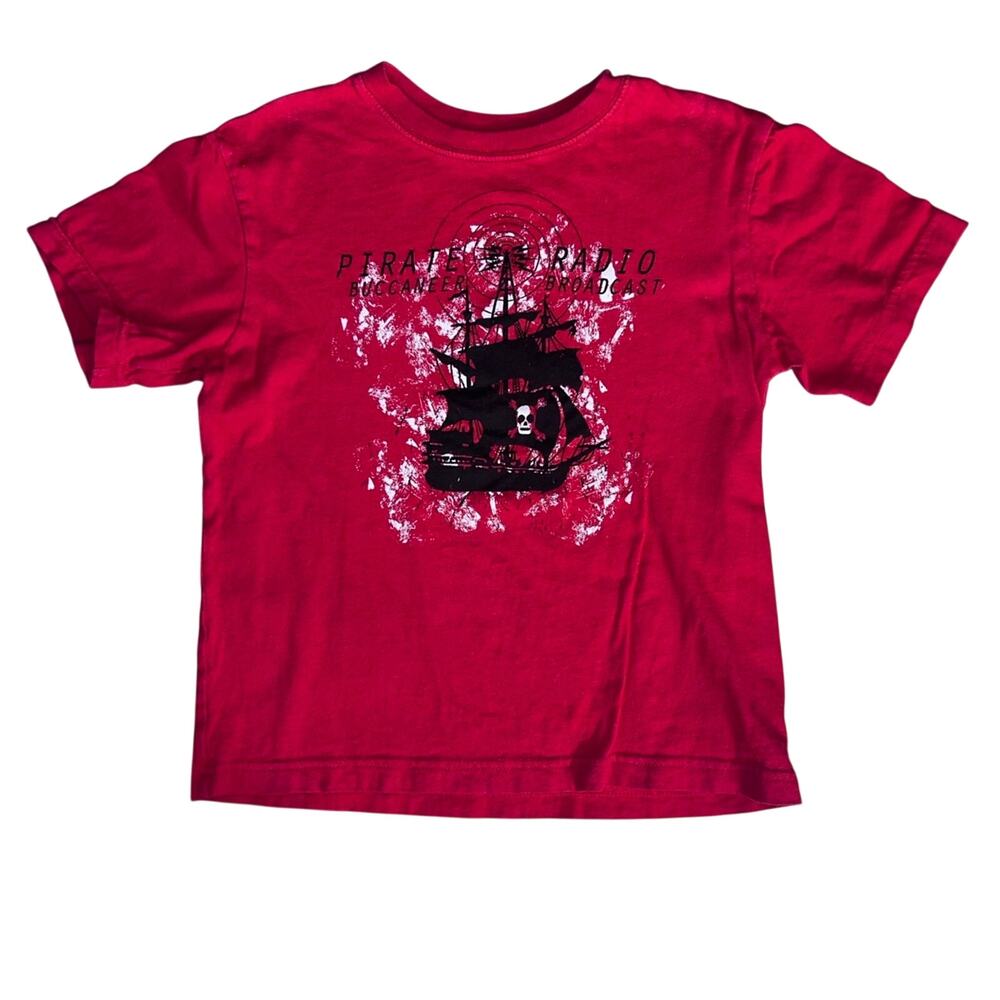 Pirate Radio Buccaneer Broadcast Ship Boys Children’s Place T-shirt - Size S 5/6